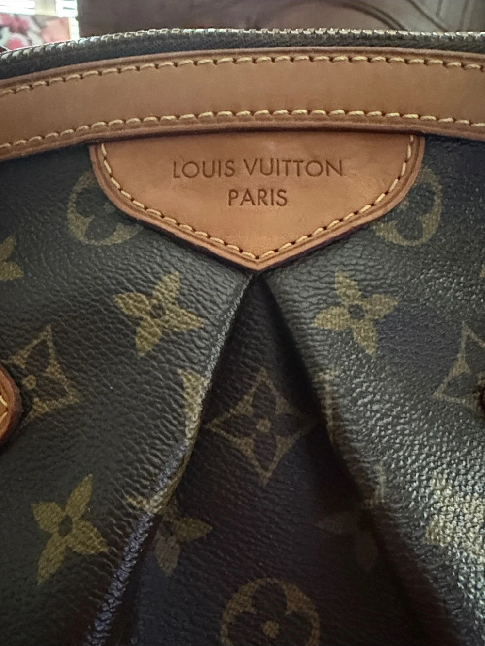 Louis Vuitton Tivoli GM brown Monogram Canvas Top-Handle Satchel w/Vachetta Trim